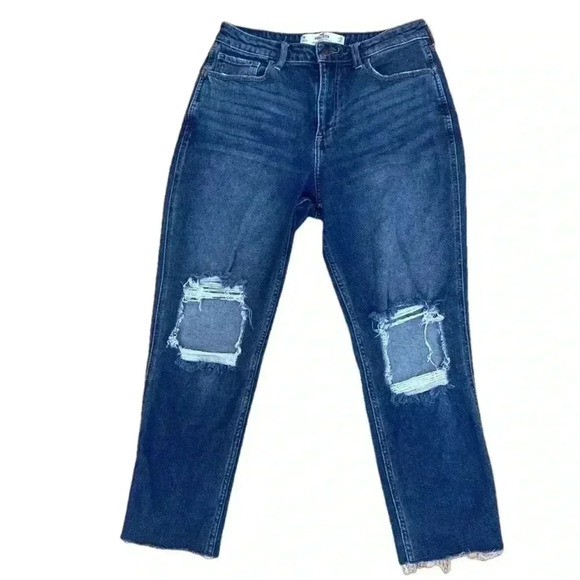 Hollister Curvy High Rise Mom Jean Stretch EUC 7R - Picture 1 of 3